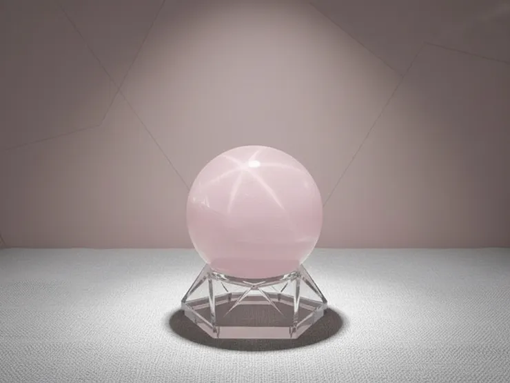 六芒粉水晶球