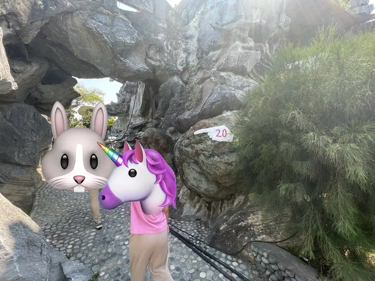 接著往上走到瞭望台再往下走到平路，指標20就出現啦