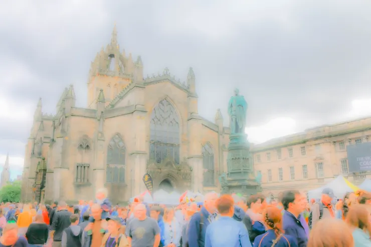 皇家一哩路(Royal Mile)上的聖吉爾斯大教堂(St Giles' Cathedral)一景