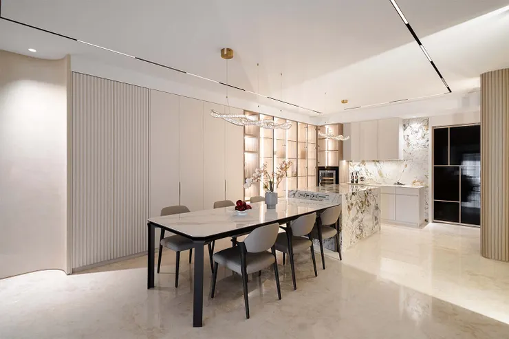 作品分享：奢石玄關 x 收納美學｜現代輕奢的美術皇居｜高雄藝瓦室內設計