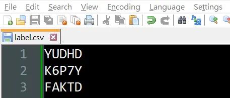 第 1 行對應到 1.jpg，第 N 行對應到 N.jpg