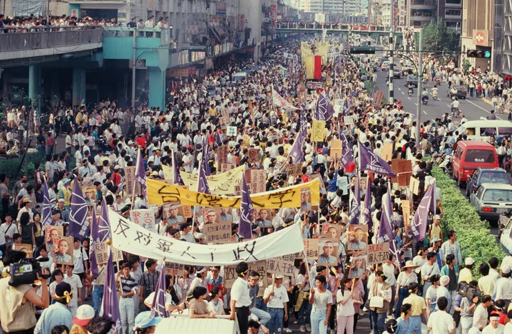 反軍人干政大遊行 1990.05.20 攝影:邱萬興