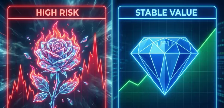 左邊是迷人的「七殺（垃圾債券）」，右邊是無聊的「正官（藍籌股）」，你選哪一個？