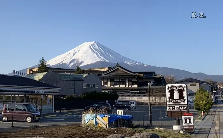 在河口湖南側看富士山 ([陳傳義]拍攝)