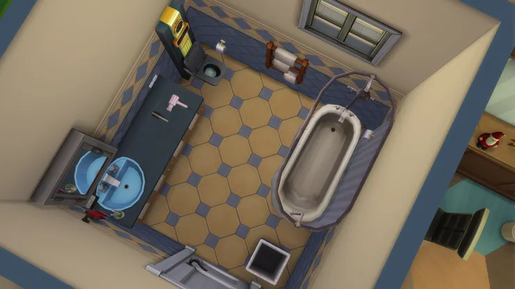 主人洗手間的平面圖，就是平凡的洗手間一個。