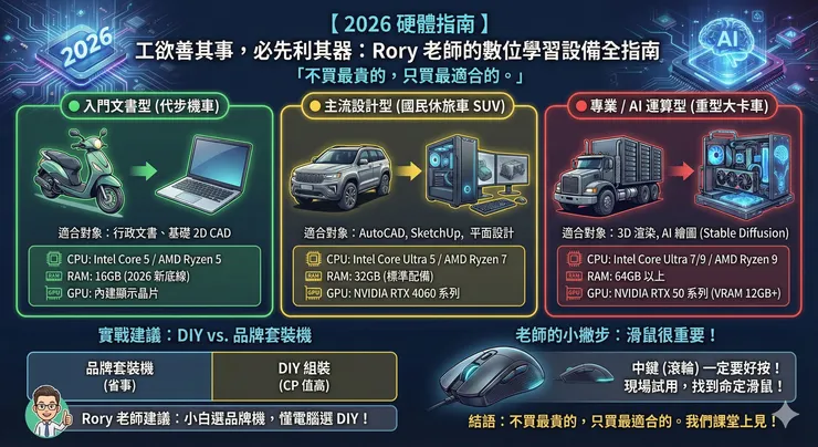 核心選購思維：用「買車」的概念挑電腦