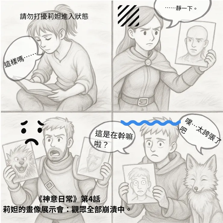 《神意日常》第4話 〈莉妲的畫像展示會〉