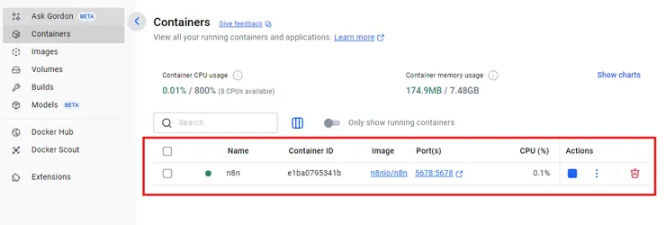 container啟動的樣子
