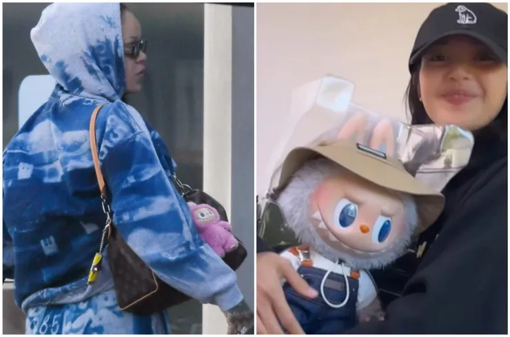 BLACKPINK的Lisa（右圖）與蕾哈娜兩大潮流指標，都被拉布布的魅力征服。