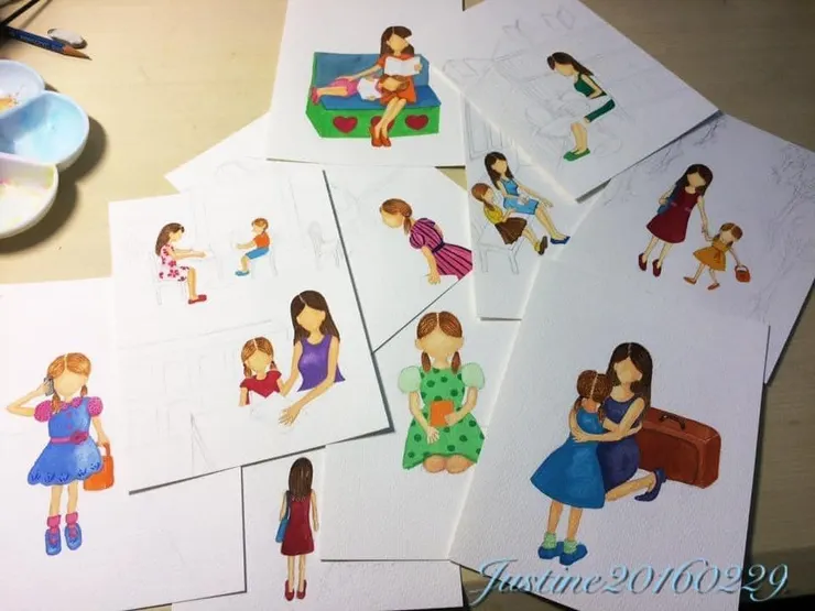 《愛在圖書館》草圖