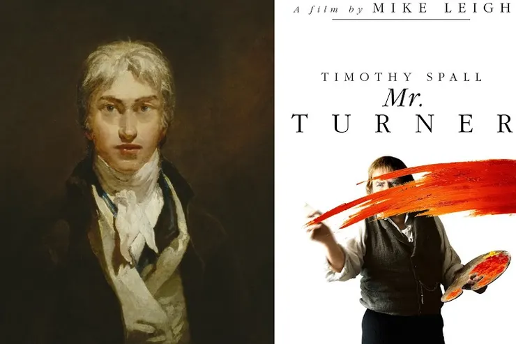 左邊是自畫像，右邊是電影海報ㄎㄎ