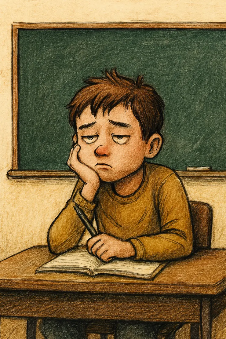 學生苦笑著和我說，學校安排的「生涯探索活動」一點用都沒有。來源：ChatGPT