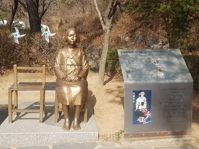 和平少女像,京畿道光明市,光明洞窟前。