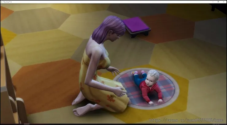 好不容易有娃娃屋,想讓番茄早點學爬起來玩玩具XD