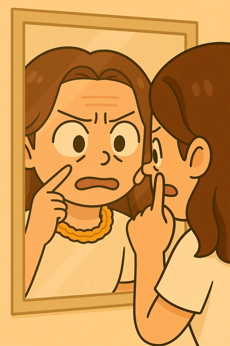 老實說…我就是個愛漂亮的老姑娘。常常為了臉上小小紋路而哇哇叫~哈哈哈~回想著那時期我都覺得好笑~所以我的桌上永遠有鏡子,現在數數我的辦公桌就有兩個小小隨身鏡~只是現在不會再零距離看我的臉了~我想這應該也算小小進步吧?!哈哈哈🤣🤣