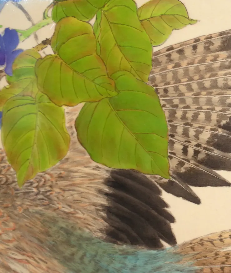 〈春律─向林玉山老師致敬／三月之晨〉局部－雉雞