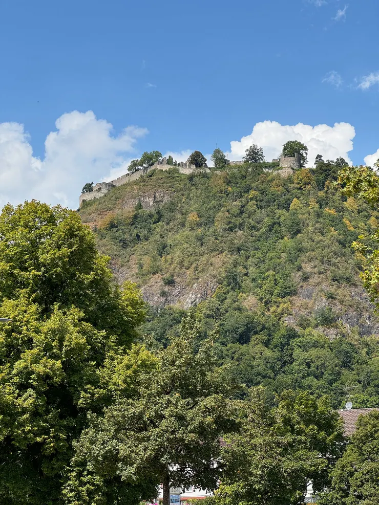 德國景點-從山上看的城堡遺跡