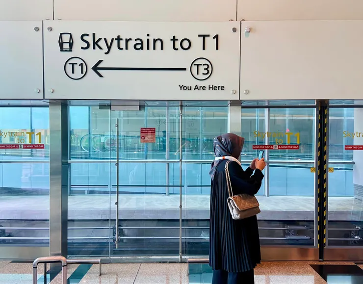 ▲ 樟宜機場 shuttle 月台（圖片拍攝於最後取回行李後）