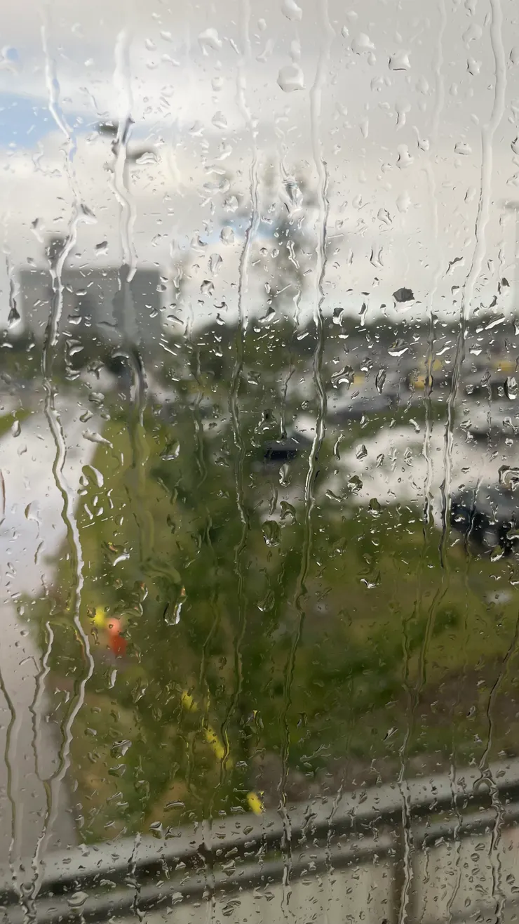 剛好遇到雨天，還以為回台北了：））☔