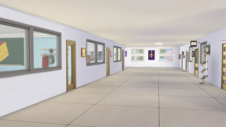 學校的地板我用了很好打理的款式。