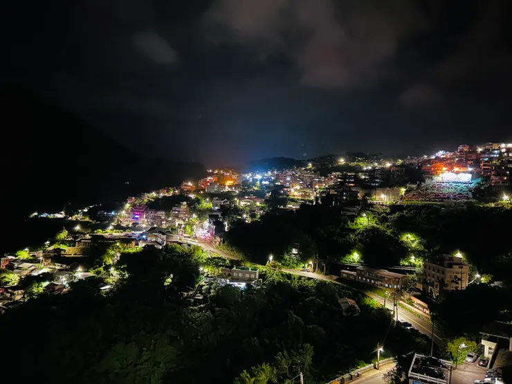 先來張九份的夜景照