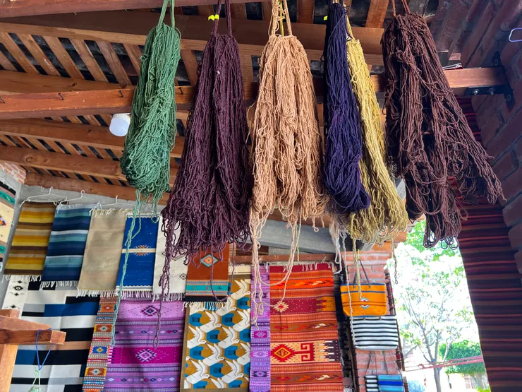 美麗的天然染線