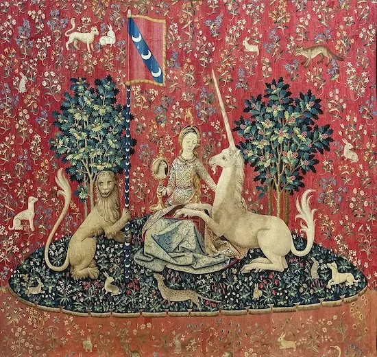 十五世紀織錦畫《仕女與獨角獸》