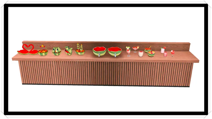 西瓜雕塑及特飲