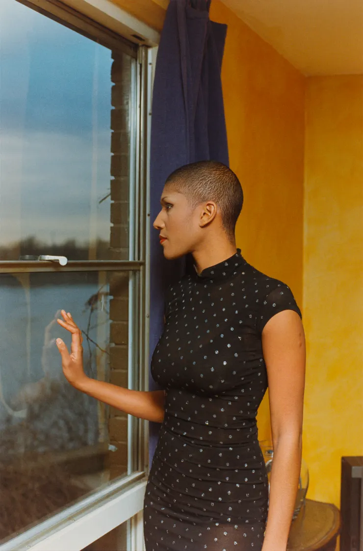 Wolfgang Tillmans, Smokin Jo, window, 1995, unframed inkjet print, 208 x 138 cm ©Wolfgang Tillmans, courtesy Maureen Paley, London