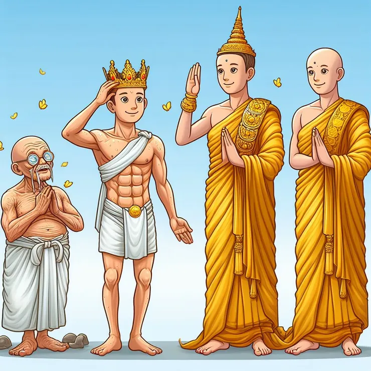 波斯匿王減肥成功感謝佛陀