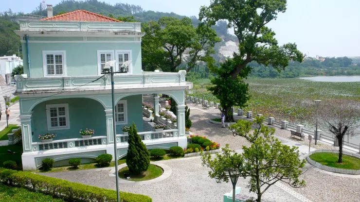 龍環葡韻住宅式博物館，從這個角度看下去蠻漂亮的