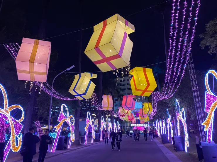 屏東公園的聖誕燈
