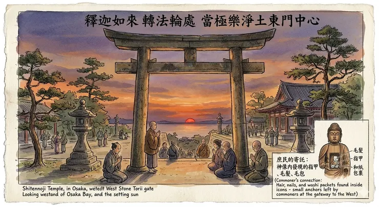 四天王寺(保護眾生之靈)——沉入極樂淨土的紅日