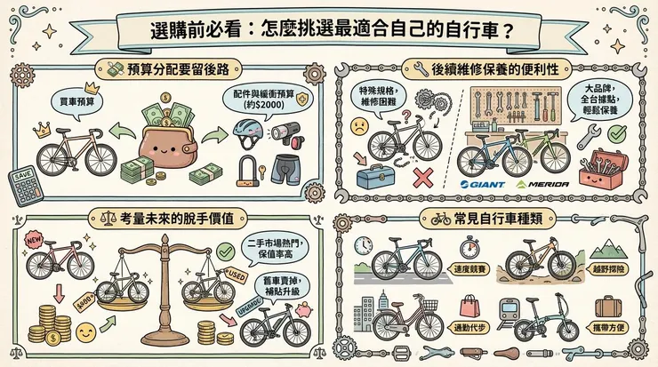 選購前必看：怎麼挑選最適合的平價自行車？