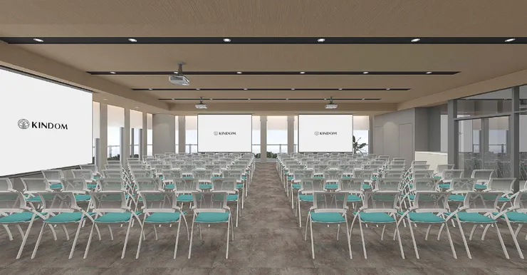 如果以後股東會在這裡召開那將比原本舒服太多XD，民權東路商辦內部，來源冠德建設