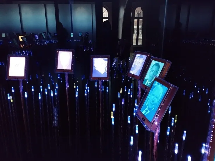 諾貝爾和平中心的互動式面板