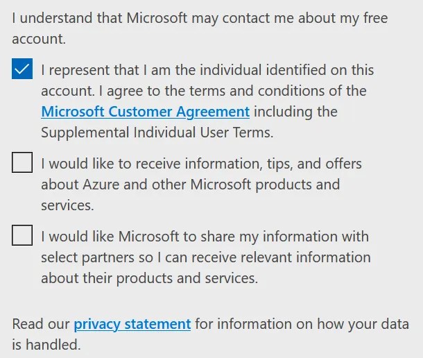 只需勾選第一個「同意使用條款」
