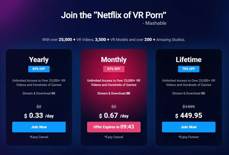 VR Pron收費(2024/11月)