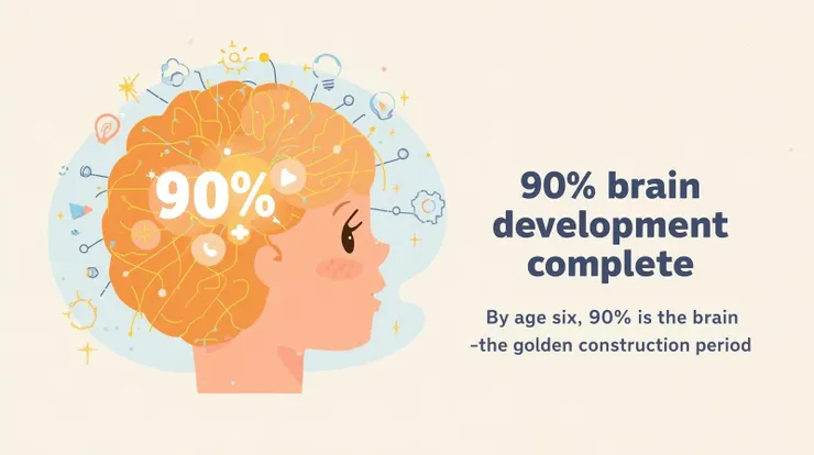0~6歲大腦完成約90%發育,是黃金建構期