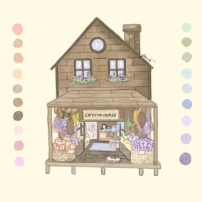 蝦皮：水晶宇宙雜貨店（礦石、飾品、插畫周邊等）