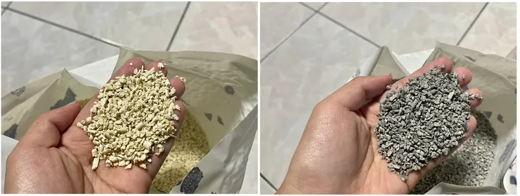左:原味 / 右:活性碳