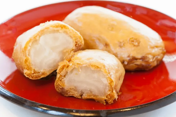 福島縣「長岡屋」招牌「小石饅頭」