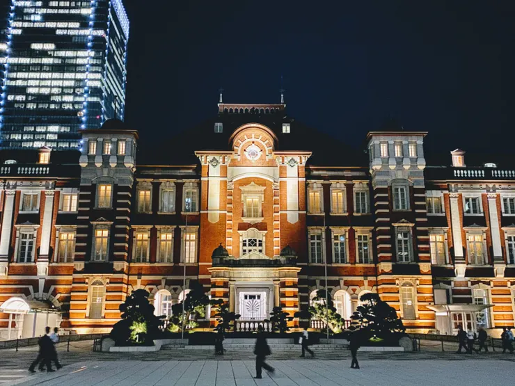 東京車站夜拍的相片超級華麗
