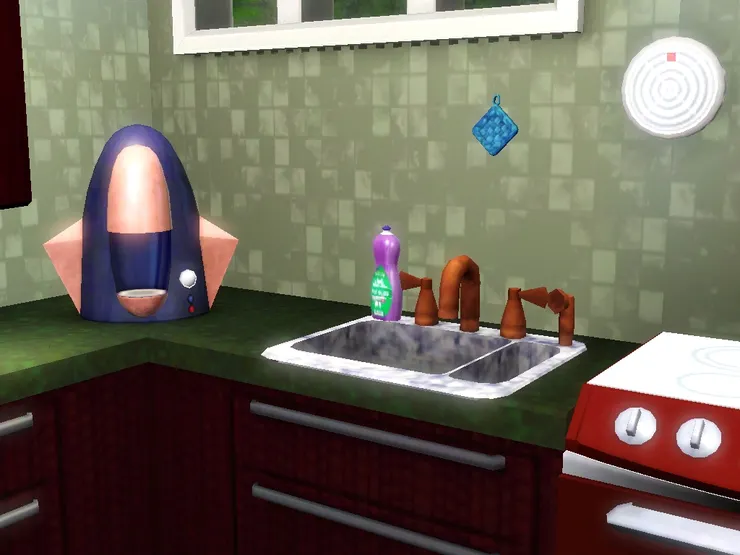 牆身跟枱面的大理石顏色相配。我忘了是否刻意為之。