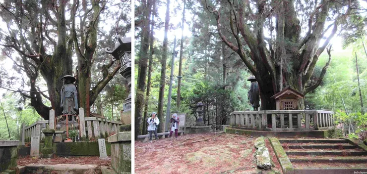 淨蓮庵（左圖） / 左方兩位是來自泰國的遍路者，但是她們好像是參與高級旅行團，抵達燒山寺之後還有專車接送下山，令人羨慕（右圖）