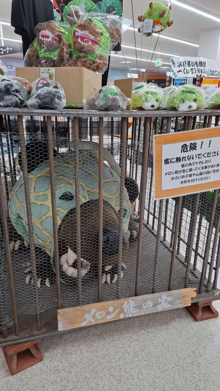 今年北海道熊出沒頻繁，這裡也有"甜瓜熊"，真是可愛呀!