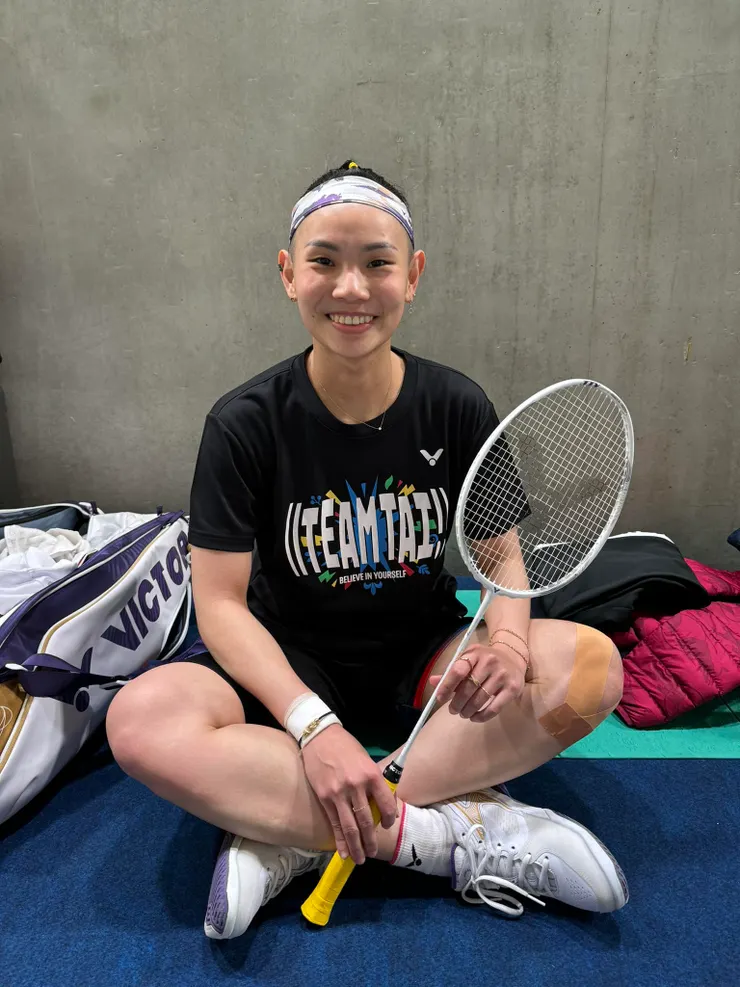 台灣女單好手宋碩芸在法國賽的壓力源(誤)。圖:戴資穎臉書