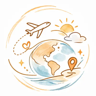 幻想環遊世界的女子