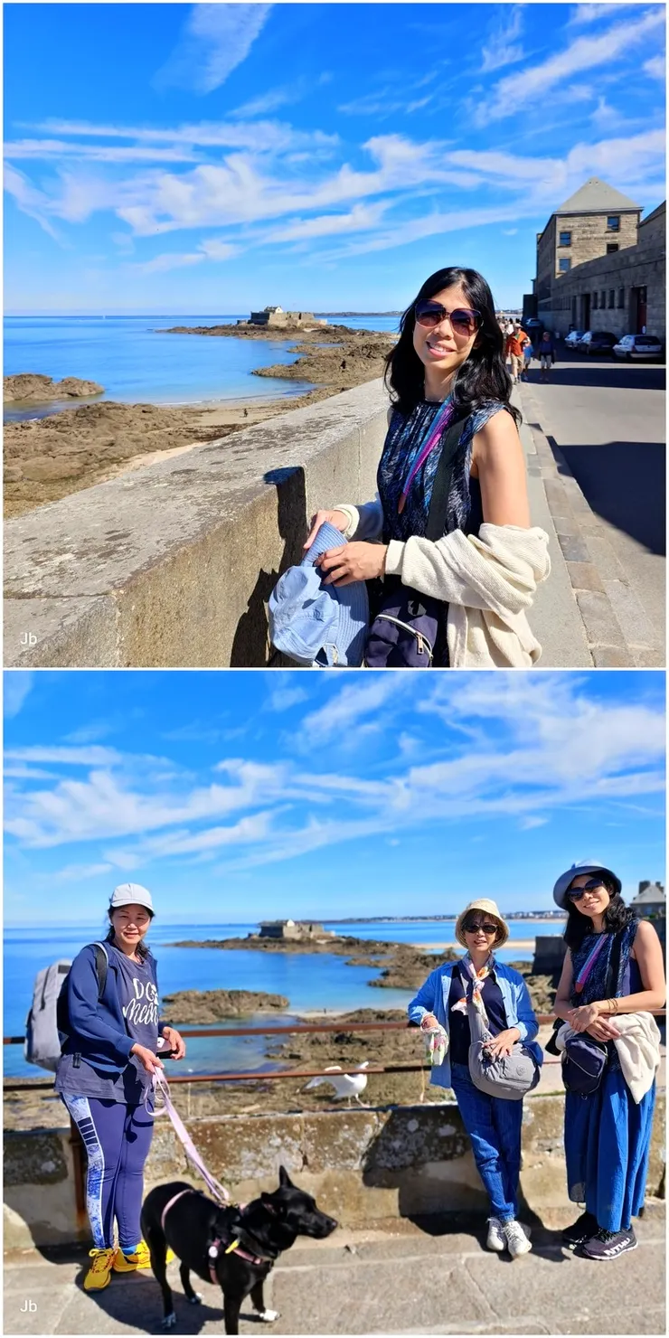 【家人以舊城區與國家堡為背景留影。】