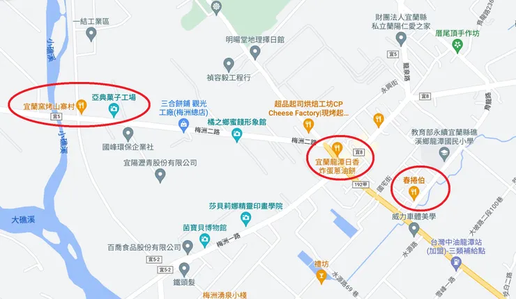龍潭湖附近地圖